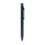 Stylo en laiton recyclé avec clip en fer encre noire couleur bleu deuxième vue latérale