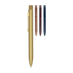 Stylo en laiton recyclé avec clip en fer encre bleue couleur bordeaux deuxième vue en couleurs