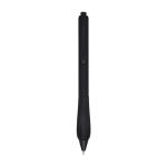 Stylo en plastique recyclé avec corps en caoutchouc encre bleue couleur noir