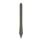 Stylo en plastique recyclé avec corps en caoutchouc encre bleue couleur vert foncé