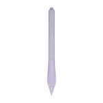 Stylo en plastique recyclé avec corps en caoutchouc encre bleue couleur lilas