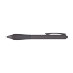 Stylo en plastique recyclé avec corps en caoutchouc encre bleue couleur gris taupe