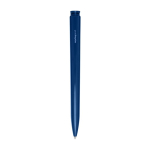 Stylo en plastique recyclé et pointe en acier inoxydable encre bleue couleur bleu deuxième vue arrière