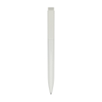 Stylo en plastique recyclé et pointe en acier inoxydable encre bleue couleur blanc