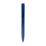 Stylo en plastique recyclé et pointe en acier inoxydable encre noire couleur bleu