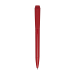 Stylo en plastique recyclé avec écriture longue encre bleue couleur rouge