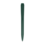 Stylo en plastique recyclé avec écriture longue encre bleue couleur vert foncé