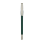 Stylo avec corps et clip en plastique recyclé encre bleue couleur vert foncé