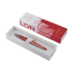 Stylo en métal Parker Jotter SE Global Icons encre bleue couleur rouge deuxième vue frontale