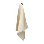 Torchon de cuisine en coton recyclé avec anse colorée 200 g/m² couleur bleu pétrole
