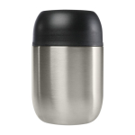 Boîte à lunch en acier inoxydable recyclé à double paroi 480 ml couleur argenté deuxième vue frontale