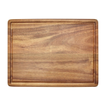 Planche à découper en bois d’acacia certifiée FSC couleur bois deuxième vue frontale