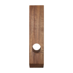 Ensemble porte-bouteille en bois d’acacia et limonadier couleur bois deuxième vue frontale