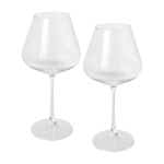 Ensemble de deux verres à vin élégants avec base large 680 ml couleur transparent deuxième vue