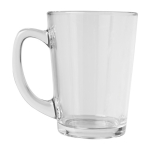 Ensemble de deux tasses à thé en verre d’une capacité de 310 ml couleur transparent deuxième vue latérale