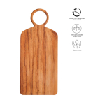 Planche à découper faite à la main avec la racine d’un arbre de teck couleur bois deuxième vue