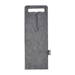 Sac à vin en feutre recyclé doux et résistant 75 cl couleur gris foncé deuxième vue frontale