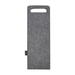 Sac à vin en feutre recyclé doux et résistant 75 cl couleur gris foncé deuxième vue arrière