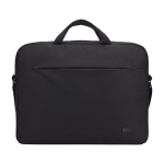 Malette en polyester recyclé pour PC avec doublure Case Logic 15,6” couleur noir deuxième vue frontale