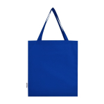 Sac de courses en coton recyclé avec longues anses 140 g/m² couleur bleu roi deuxième vue arrière