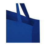 Sac de courses en coton recyclé avec longues anses 140 g/m² couleur bleu roi vue détail 1