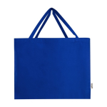 Sac en coton recyclé avec grand compartiment principal 220 g/m² couleur bleu roi deuxième vue frontale