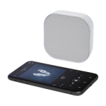 Mini haut-parleur Bluetooth 2.0 en plastique recyclé 3W couleur blanc troisième vue