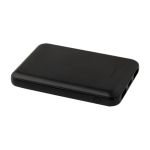 Batterie externe en plastique recyclé fine et élégante 5 000 mAh couleur noir