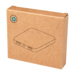 Batterie externe en plastique recyclé fine et élégante 5 000 mAh deuxième vue avec boîte