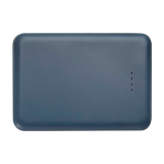 Batterie externe en plastique recyclé fine et élégante 5 000 mAh troisième vue frontale