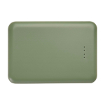 Batterie externe en plastique recyclé fine et élégante 5 000 mAh troisième vue frontale