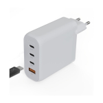 Chargeur mural avec 4 ports et puissance maximale de 140W couleur blanc vue détail 1