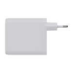Chargeur mural avec 4 ports et puissance maximale de 140W couleur blanc vue latérale