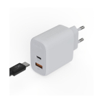 Chargeur mural avec 2 ports USB et puissance de 67W couleur blanc vue détail 1