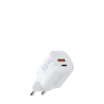 Chargeur mural en plastique recyclé avec 2 ports 35W avec zone d'impression