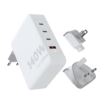 Chargeur de voyage ultrafin avec 4 ports pour plusieurs régions 240W couleur blanc