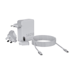 Chargeur de voyage ultrafin avec 4 ports pour plusieurs régions 240W couleur blanc troisième vue