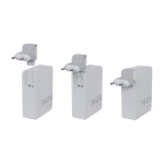 Chargeur de voyage ultrafin avec 4 ports pour plusieurs régions 240W couleur blanc quatrième vue