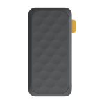 Batterie externe avec design en relief et charge rapide 10 000 mAh couleur noir deuxième vue arrière