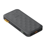 Batterie externe avec design en relief et charge rapide 10 000 mAh couleur noir troisième vue