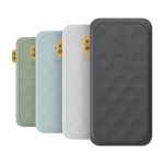Batterie externe avec design en relief et charge rapide 10 000 mAh couleur noir deuxième vue en couleurs