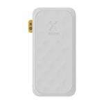 Batterie externe avec design en relief et charge rapide 10 000 mAh couleur blanc deuxième vue frontale