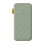 Batterie externe avec design en relief et charge rapide 10 000 mAh couleur vert pistache deuxième vue frontale