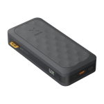 Batterie externe en plastique recyclé ultra-rapide 27 000 mAh couleur noir troisième vue