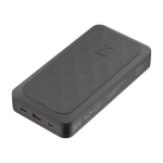 Batterie externe en plastique recyclé avec plusieurs ports 45 000 mAh couleur noir deuxième vue