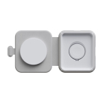 Chargeur de voyage sans fil pliable et magnétique 2 en 1 15W couleur gris