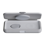 Chargeur de voyage sans fil pliable 3 en 1 magnétique 15W couleur gris