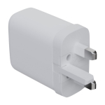 Chargeur avec prise britannique en plastique recyclé 67W couleur blanc