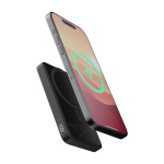 Powerbank sans fil magnétique pour téléphone portable 5 000 mAh couleur noir