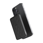 Powerbank sans fil magnétique pour téléphone portable 5 000 mAh couleur noir deuxième vue